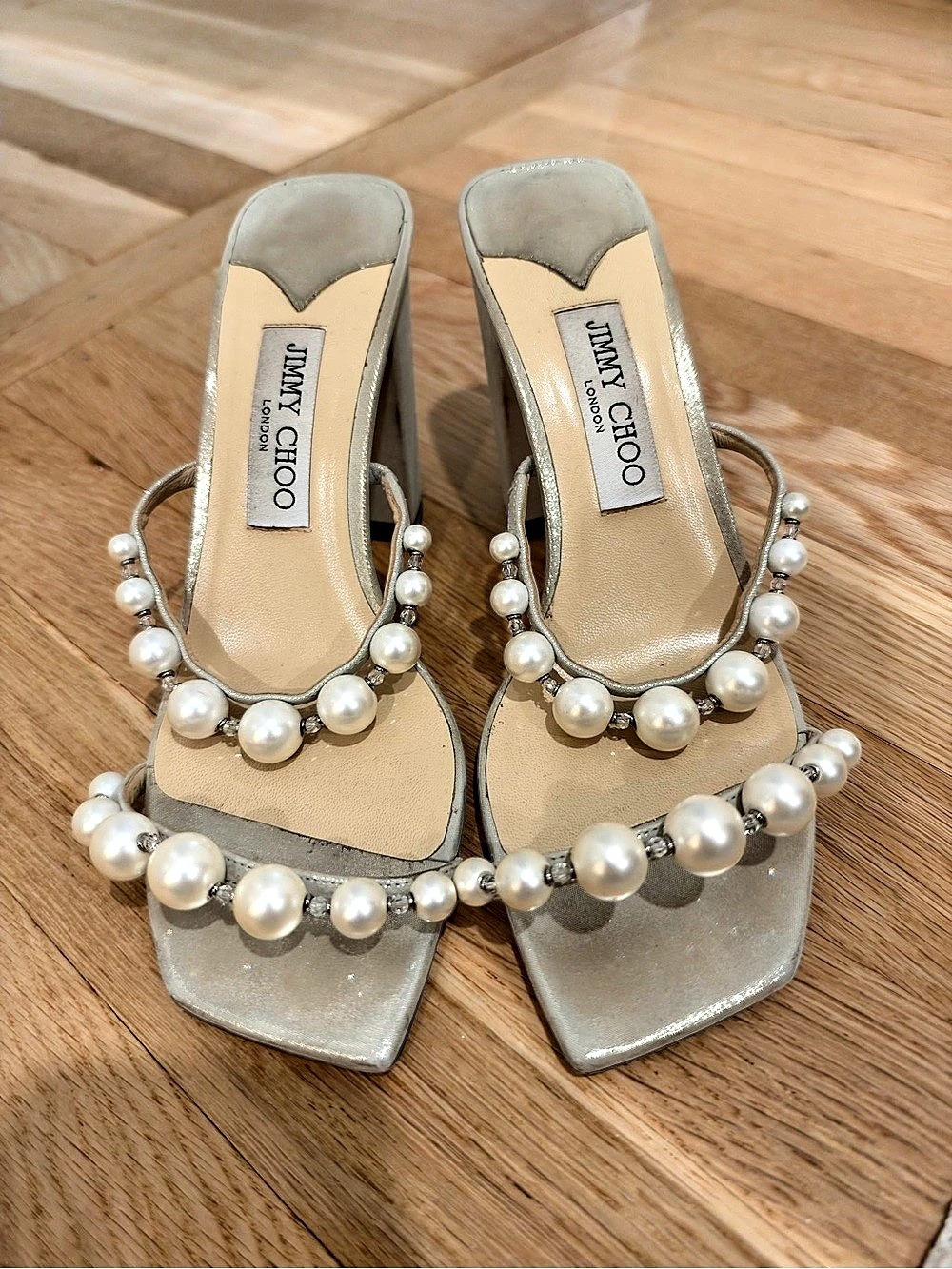 Jimmy Choo Amara 85mm Embellished Sandals EU 38 1/2